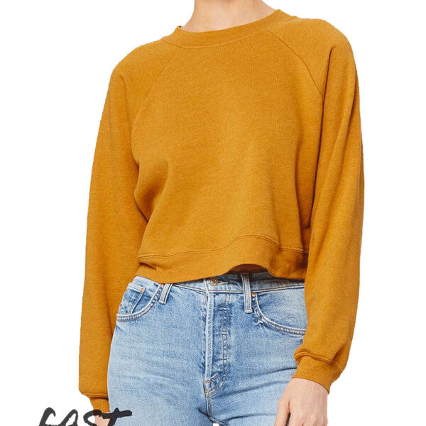 🌸BELLA + CANVAS Ladies' Raglan Pullover Fleece Effortless Branding