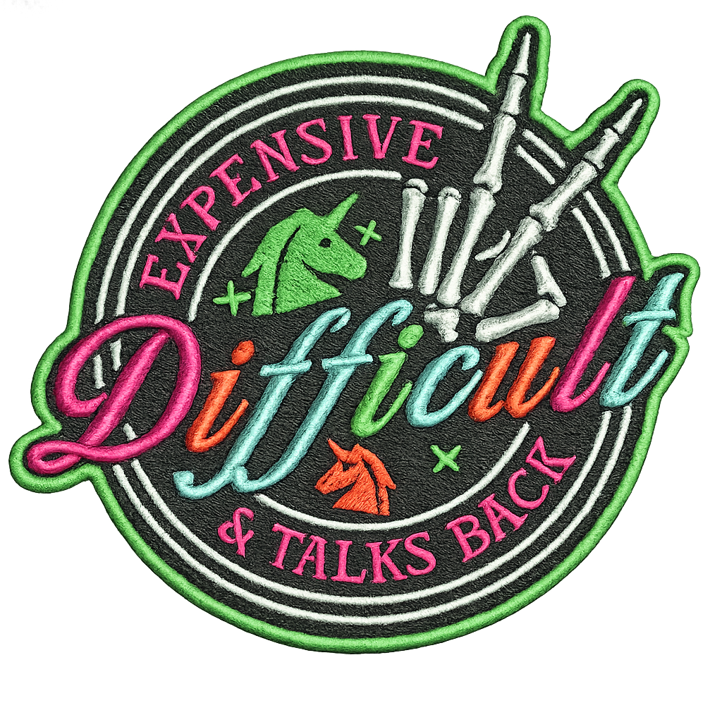 Expensive, Difficult & Talks Back Iron-On Patch