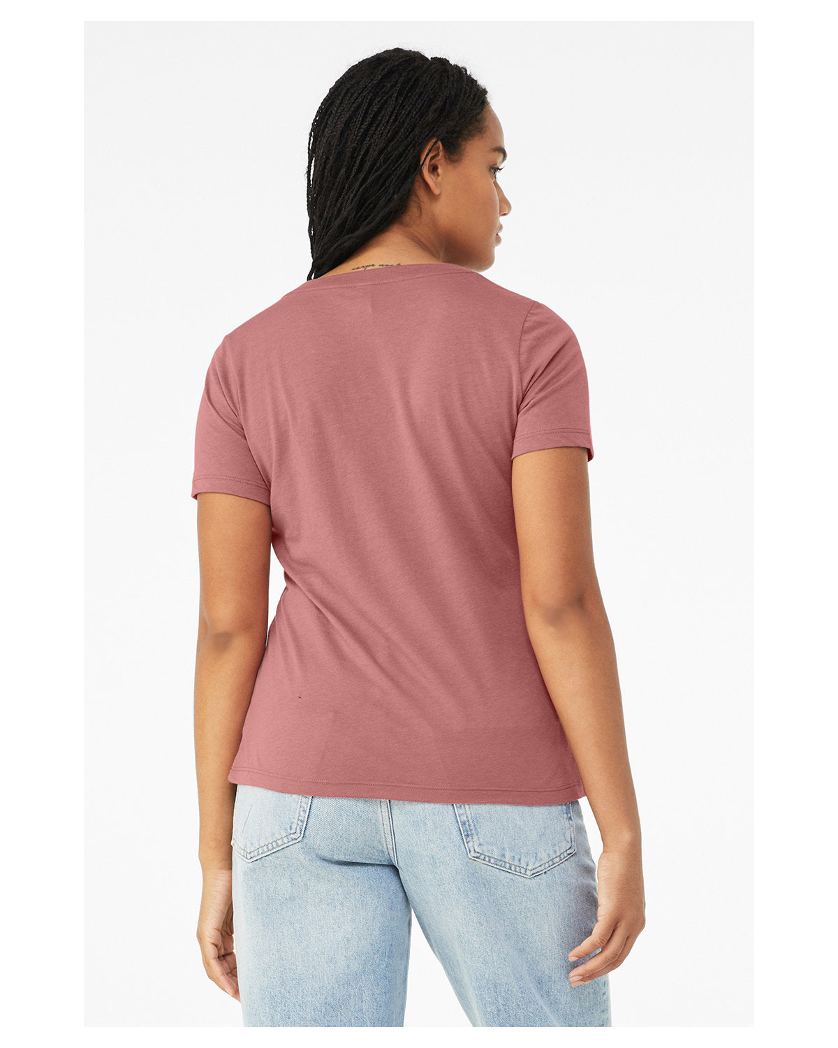 🌸BELLA + CANVAS Ladies' Relaxed Triblend V-Neck T-Shirt The Branded Salon