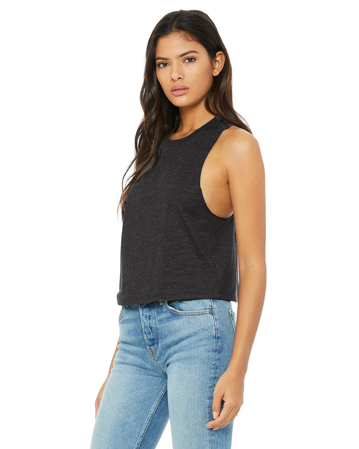 🌸BELLA + CANVAS Ladies' Racerback Cropped Tank www.ebfakestore.com