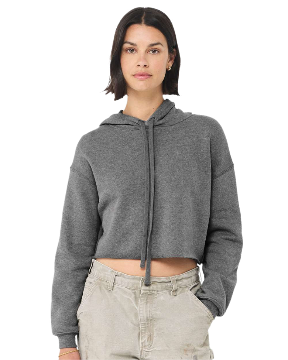 🌸BELLA + CANVAS Ladies' Crop Fleece Hoodie The Branded Salon