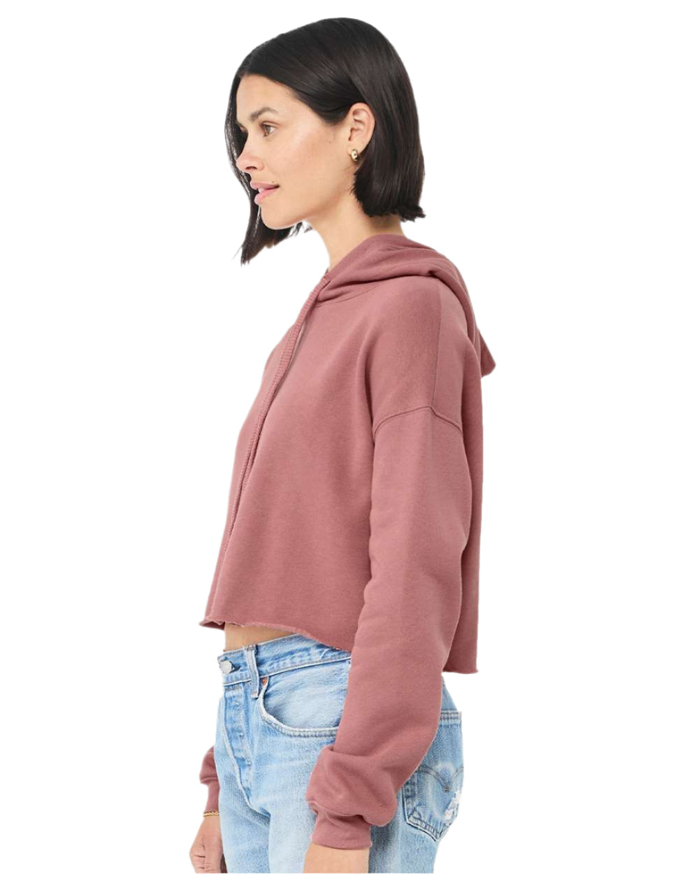 🌸BELLA + CANVAS Ladies' Crop Fleece Hoodie The Branded Salon