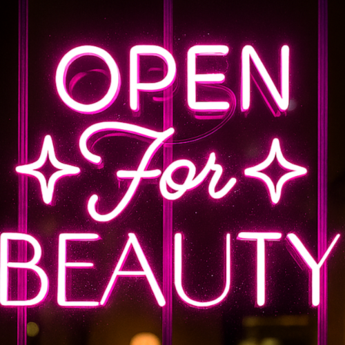 ✨"Open For Beauty" Neon Sign 📸 Ideal For: Salon Entrances & Display Windows The Branded Salon