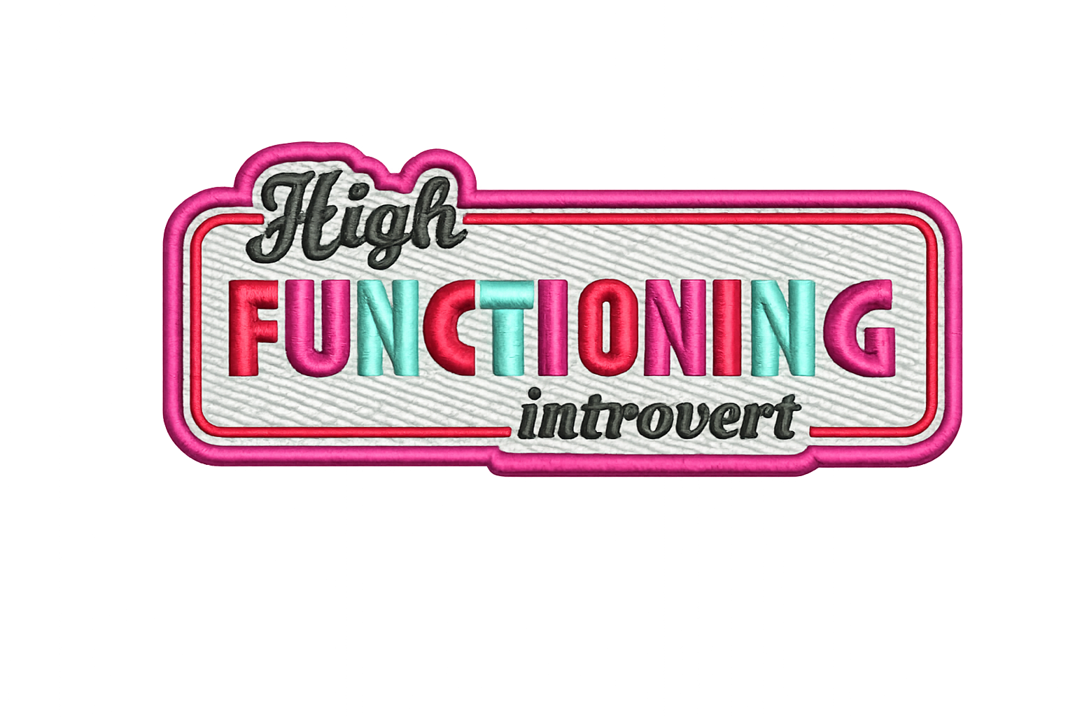 High Functioning Introvert Iron-On Patch