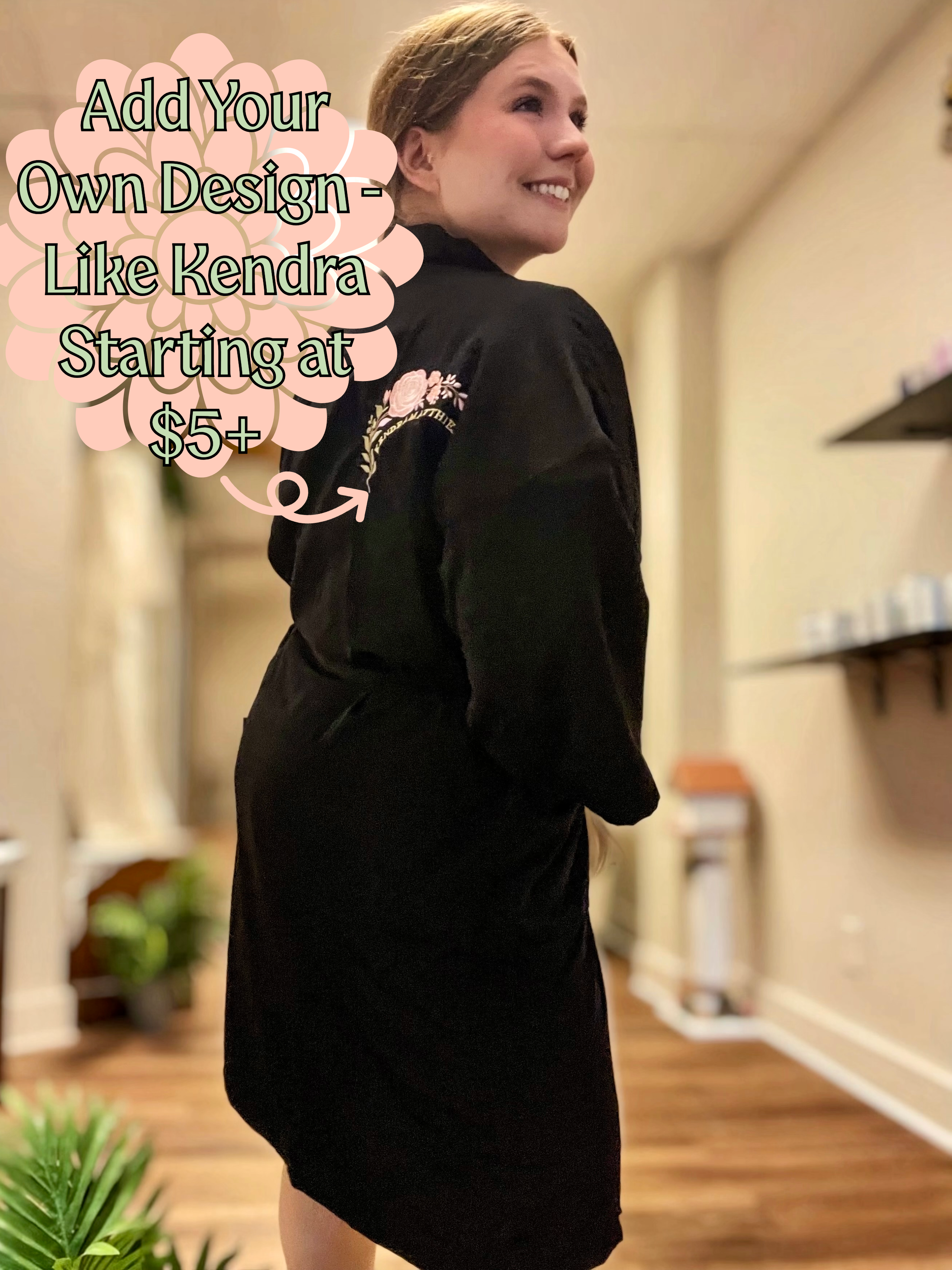 Kendra Matthies Signature Design🌸Robe - Made with Heart. Worn with Confidence. The Branded Salon