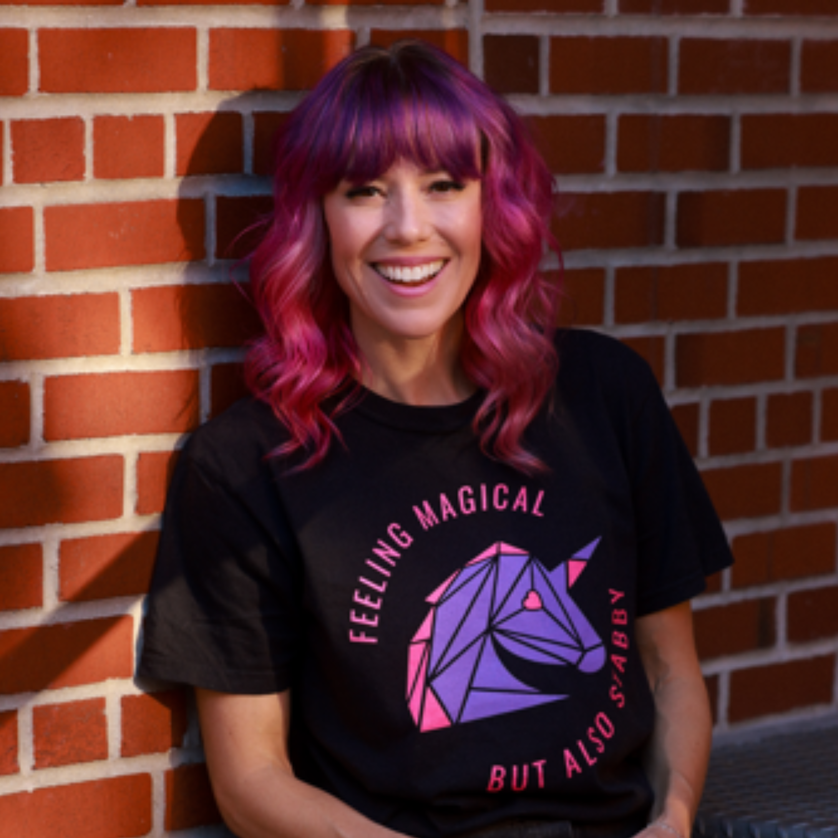 Feeling Stabby Adult T-Shirt🦄🗡️