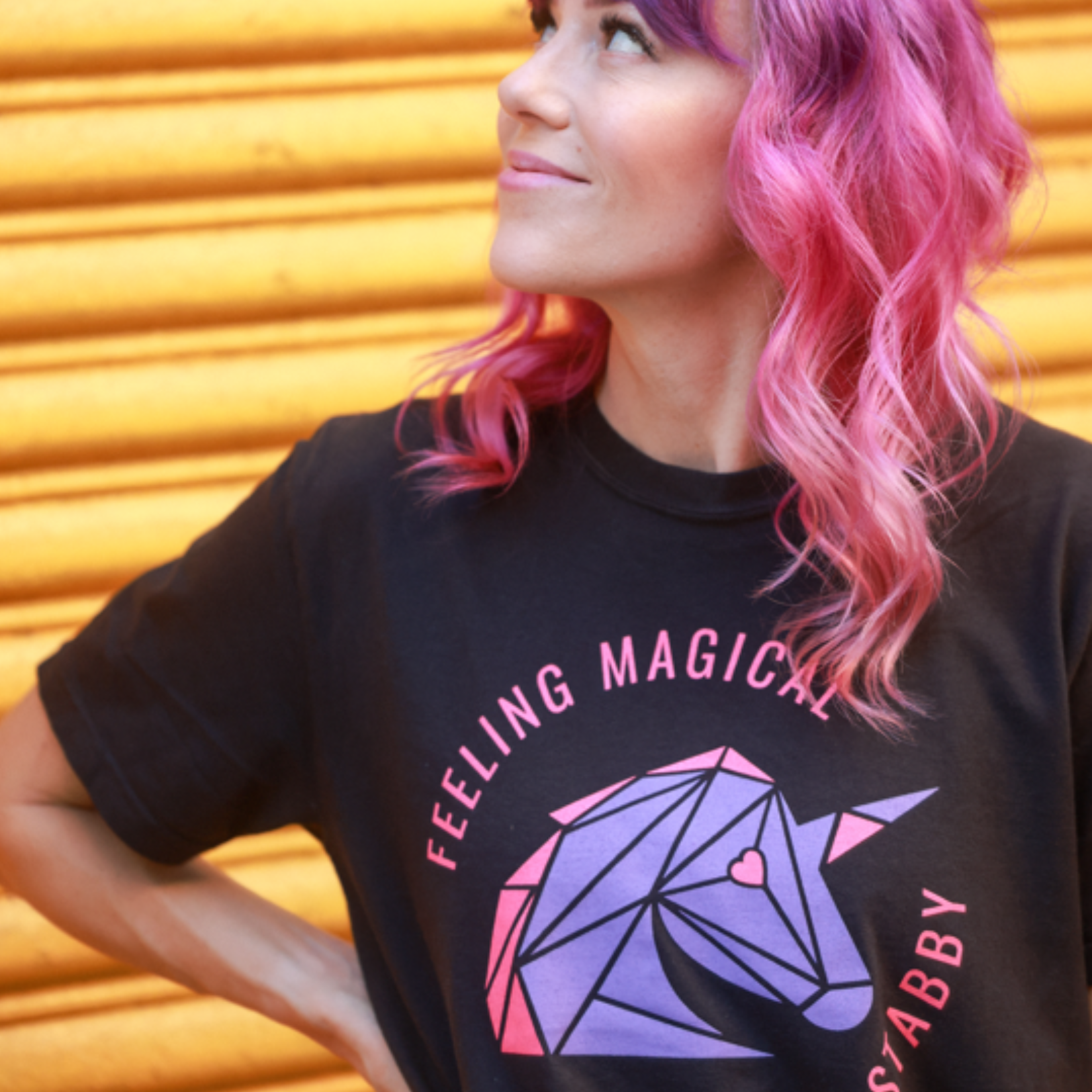 Feeling Stabby Adult T-Shirt🦄🗡️