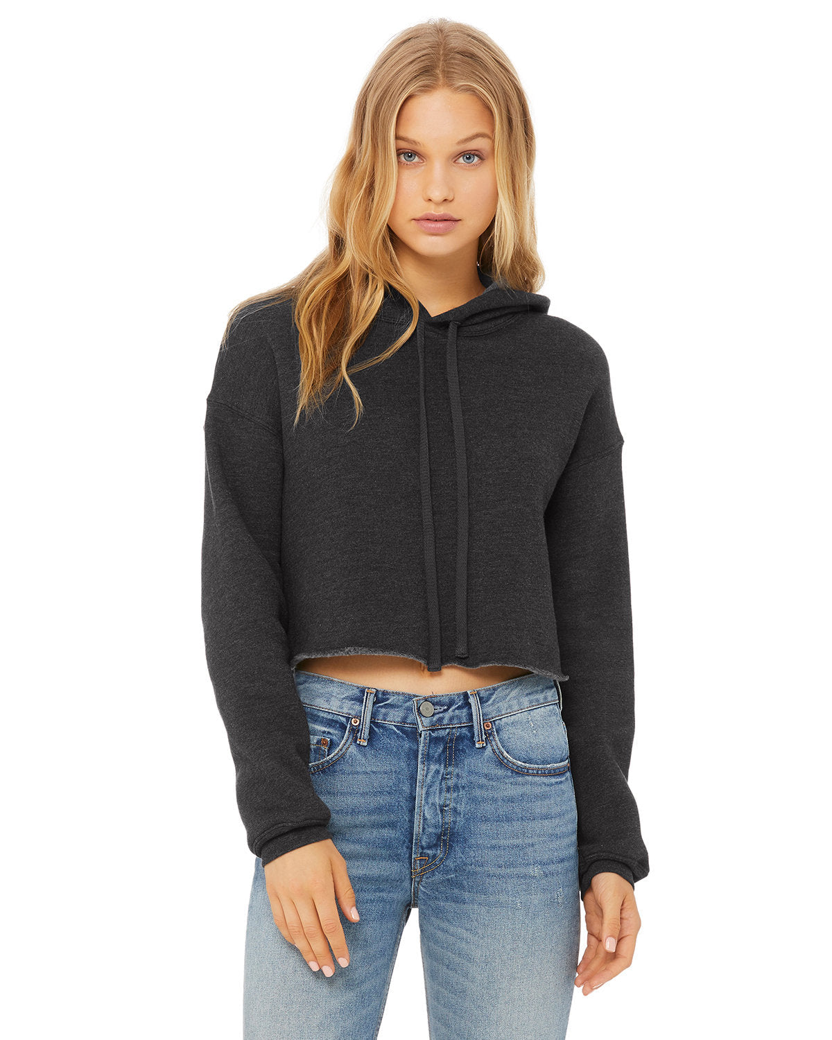 🌸BELLA + CANVAS Ladies' Crop Fleece Hoodie The Branded Salon