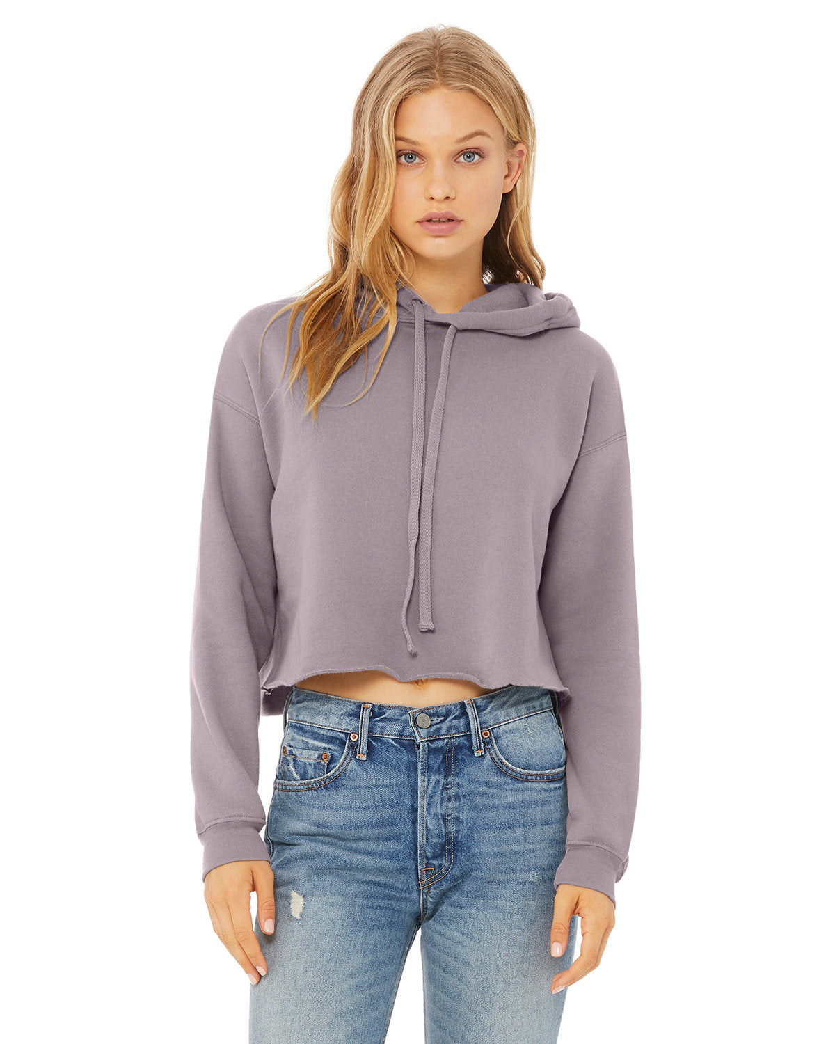 🌸BELLA + CANVAS Ladies' Crop Fleece Hoodie The Branded Salon