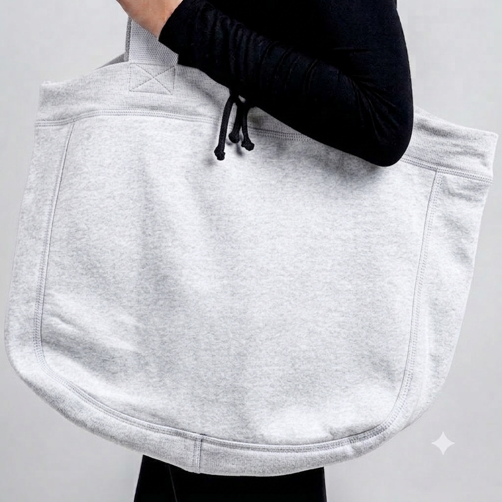 Cozy Sweatshirt Material Extra Roomie Tote Bag | Washable, Stretchy & Can be Personalizable