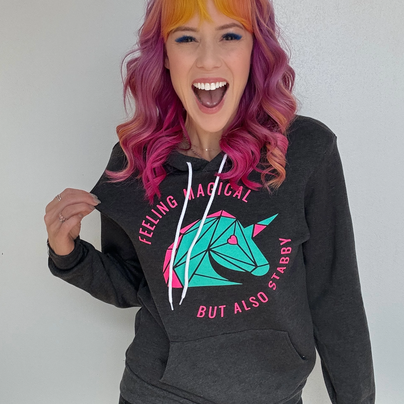 Feeling Stabby Adult Hoodie 🦄🗡️