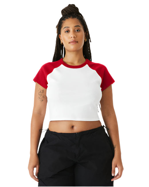 🌸BELLA + CANVAS Ladies' Micro Ribbed Raglan Baby Tee Effortless Branding