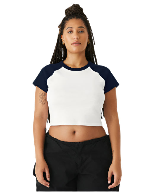 🌸BELLA + CANVAS Ladies' Micro Ribbed Raglan Baby Tee Effortless Branding