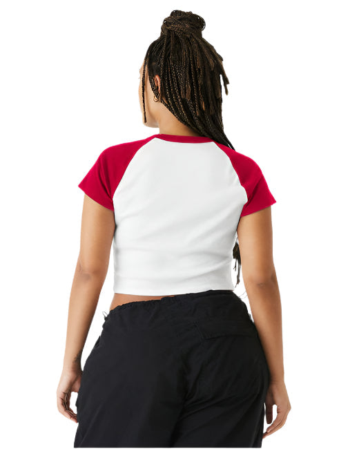 🌸BELLA + CANVAS Ladies' Micro Ribbed Raglan Baby Tee Effortless Branding