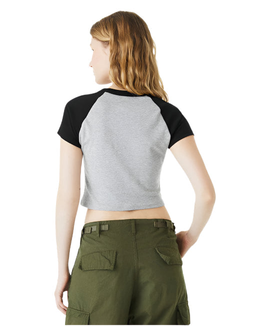 🌸BELLA + CANVAS Ladies' Micro Ribbed Raglan Baby Tee Effortless Branding