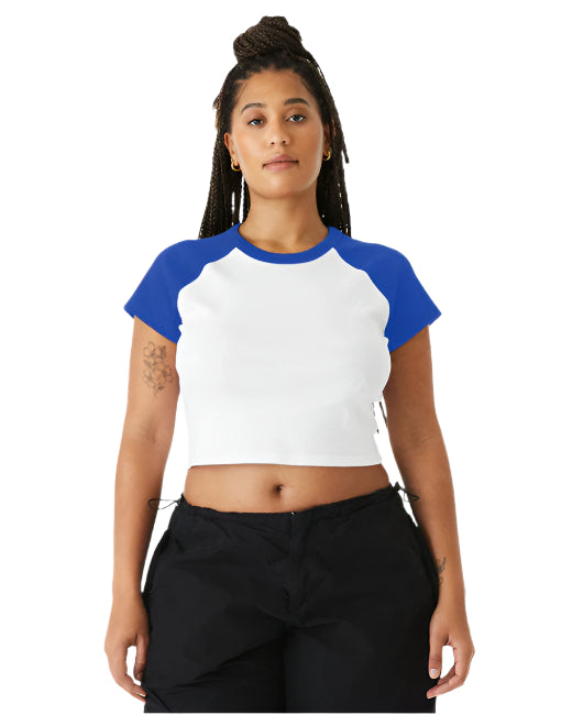 🌸BELLA + CANVAS Ladies' Micro Ribbed Raglan Baby Tee Effortless Branding