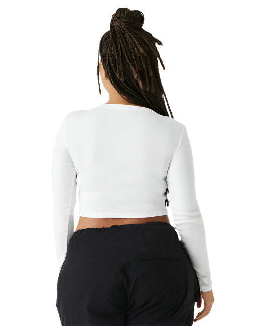 🌸BELLA + CANVAS Ladies' Micro Ribbed Long Sleeve Baby Tee Effortless Branding