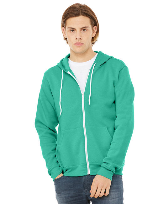🌸BELLA + CANVAS Unisex Sponge Fleece Full-Zip Hooded Sweatshirt