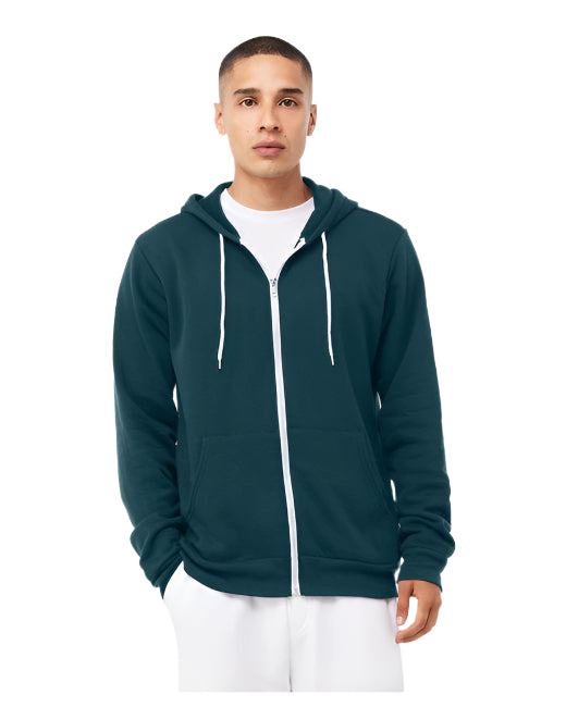 🌸BELLA + CANVAS Unisex Sponge Fleece Full-Zip Hooded Sweatshirt www.ebfakestore.com