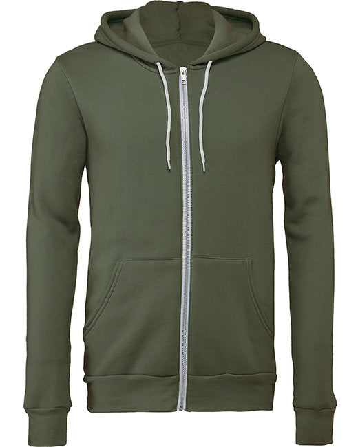 🌸BELLA + CANVAS Unisex Sponge Fleece Full-Zip Hooded Sweatshirt www.ebfakestore.com