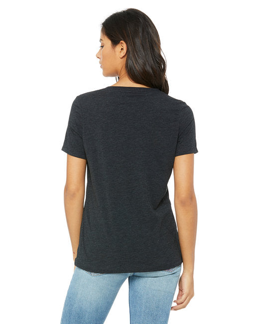 🌸BELLA + CANVAS Ladies' Relaxed Triblend V-Neck T-Shirt The Branded Salon