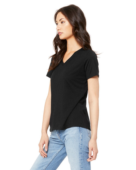 🌸BELLA + CANVAS Ladies' Relaxed Triblend V-Neck T-Shirt The Branded Salon