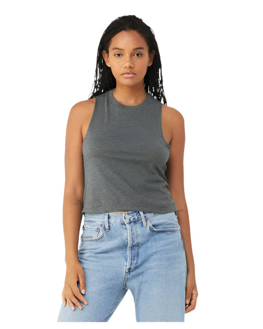 🌸BELLA + CANVAS Ladies' Racerback Cropped Tank www.ebfakestore.com