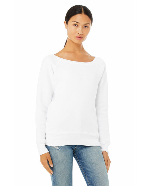 🌸BELLA + CANVAS Ladies' Sponge Fleece Wide Neck Sweatshirt Effortless Branding