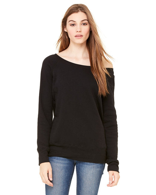 🌸BELLA + CANVAS Ladies' Sponge Fleece Wide Neck Sweatshirt Effortless Branding
