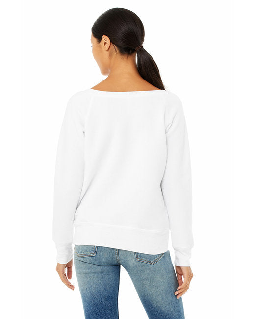 🌸BELLA + CANVAS Ladies' Sponge Fleece Wide Neck Sweatshirt Effortless Branding