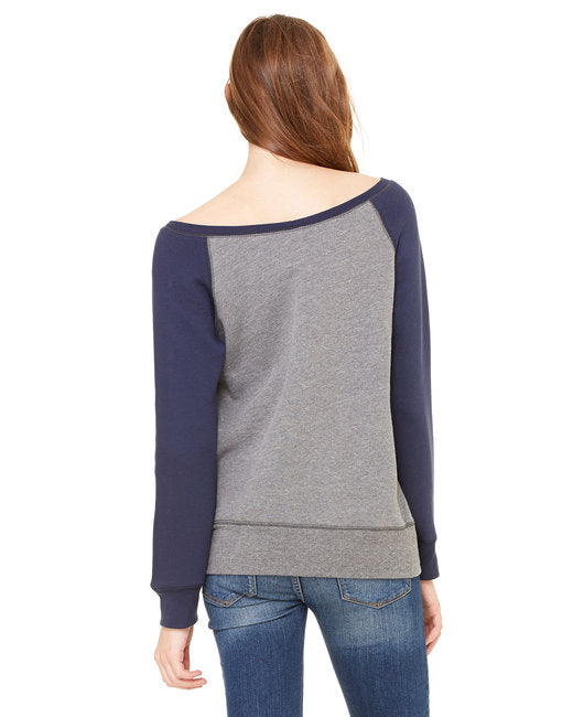 🌸BELLA + CANVAS Ladies' Sponge Fleece Wide Neck Sweatshirt Effortless Branding