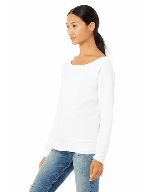 🌸BELLA + CANVAS Ladies' Sponge Fleece Wide Neck Sweatshirt Effortless Branding