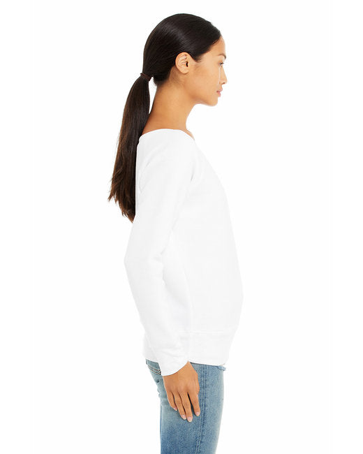 🌸BELLA + CANVAS Ladies' Sponge Fleece Wide Neck Sweatshirt Effortless Branding