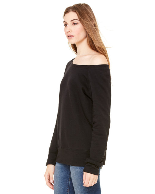 🌸BELLA + CANVAS Ladies' Sponge Fleece Wide Neck Sweatshirt Effortless Branding