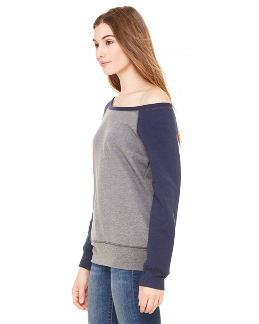 🌸BELLA + CANVAS Ladies' Sponge Fleece Wide Neck Sweatshirt Effortless Branding