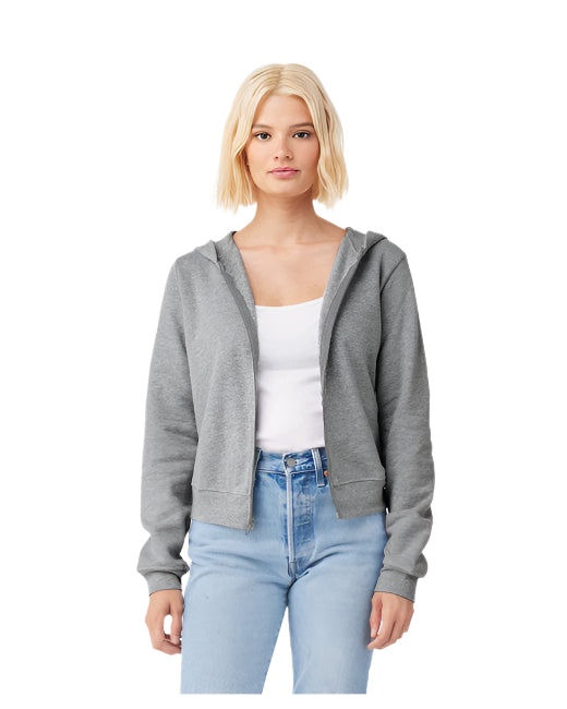 🌸BELLA + CANVAS Ladies' Sponge Fleece Full-Zip Hooded Sweatshirt