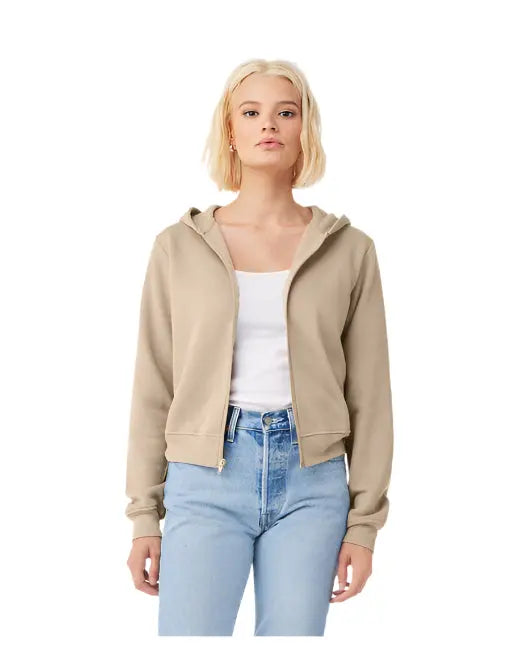 🌸BELLA + CANVAS Ladies' Sponge Fleece Full-Zip Hooded Sweatshirt Effortless Branding