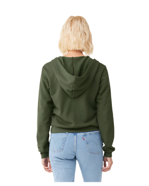 🌸BELLA + CANVAS Ladies' Sponge Fleece Full-Zip Hooded Sweatshirt