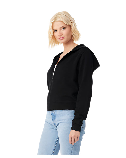 🌸BELLA + CANVAS Ladies' Sponge Fleece Full-Zip Hooded Sweatshirt