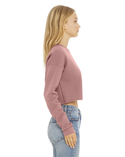🌸BELLA + CANVAS Ladies' Cropped Fleece Crew Effortless Branding
