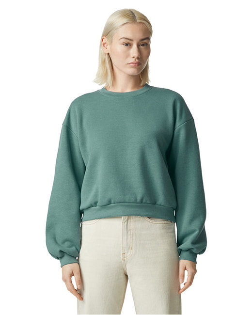 🦅American Apparel Ladies' ReFlex Fleece Crewneck Sweatshirt Effortless Branding