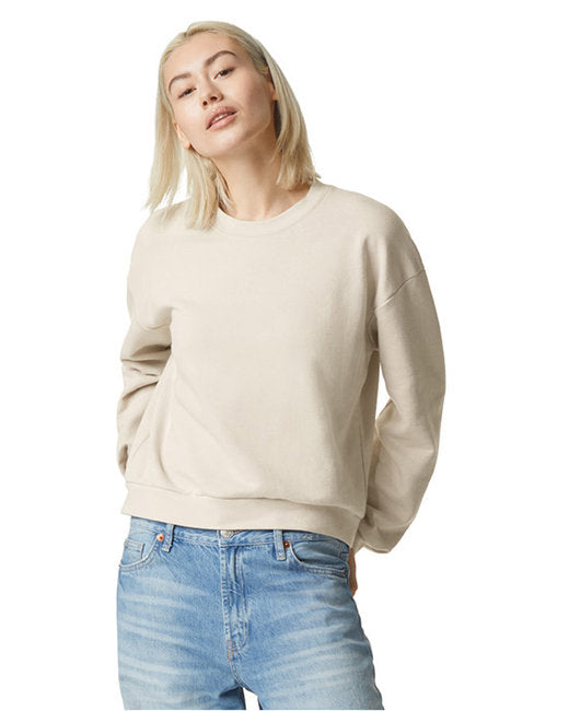 🦅American Apparel Ladies' ReFlex Fleece Crewneck Sweatshirt Effortless Branding