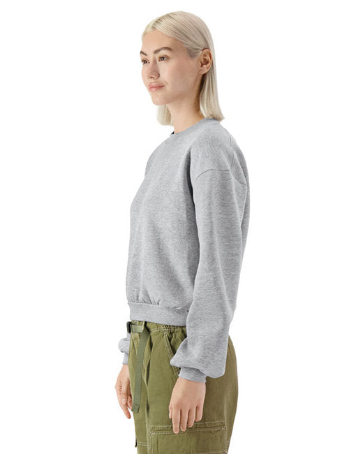 🦅American Apparel Ladies' ReFlex Fleece Crewneck Sweatshirt Effortless Branding