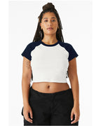 🌸BELLA + CANVAS Ladies' Micro Ribbed Raglan Baby Tee Effortless Branding