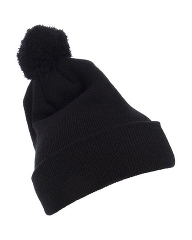 👒Yupoong Cuffed Knit Beanie with Pom Pom Hat