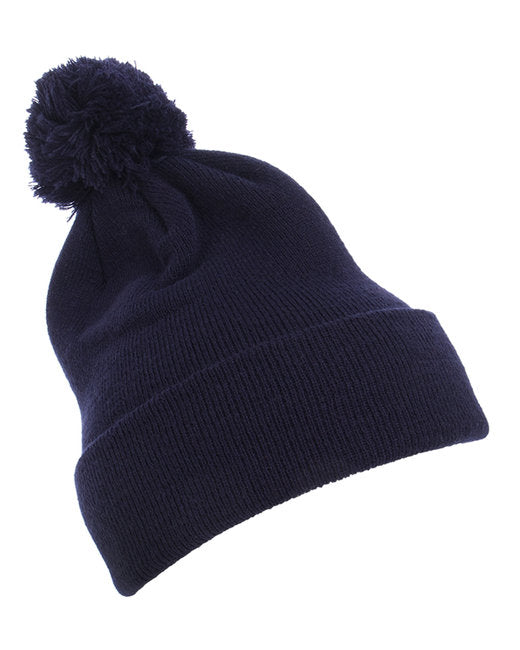 👒Yupoong Cuffed Knit Beanie with Pom Pom Hat