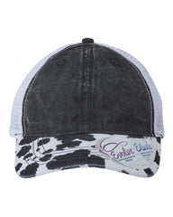♾️Infinity Her - Women's Printed Visor with Mesh Back Cap - JANET