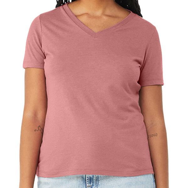 🌸BELLA + CANVAS Ladies' Relaxed Triblend V-Neck T-Shirt