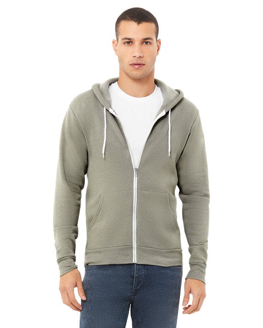 🌸BELLA + CANVAS Unisex Sponge Fleece Full-Zip Hooded Sweatshirt