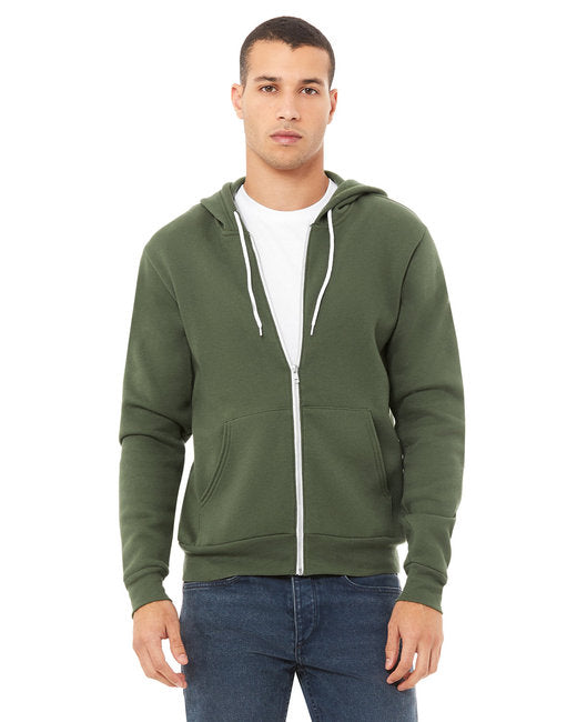🌸BELLA + CANVAS Unisex Sponge Fleece Full-Zip Hooded Sweatshirt www.ebfakestore.com
